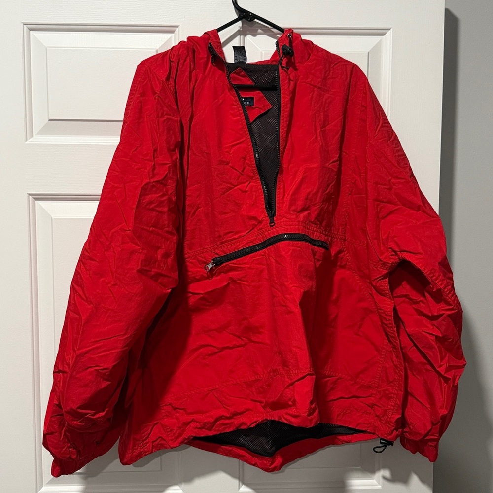 Red Windbreaker Jacket